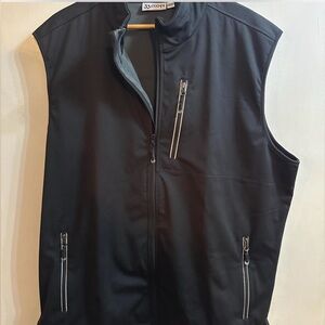 32 Degrees Black Vest with Zipper Accents Reflective Elements XXL